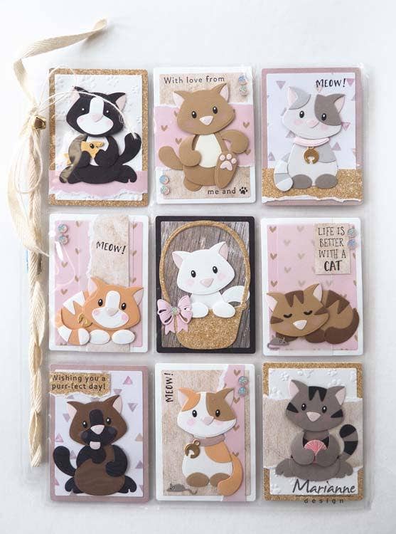 Ecstasy Crafts Distributing - Wholesale Doe-het-zelf-knutselset - Marianne Design Verzamelobjecten Eline's Kitten2