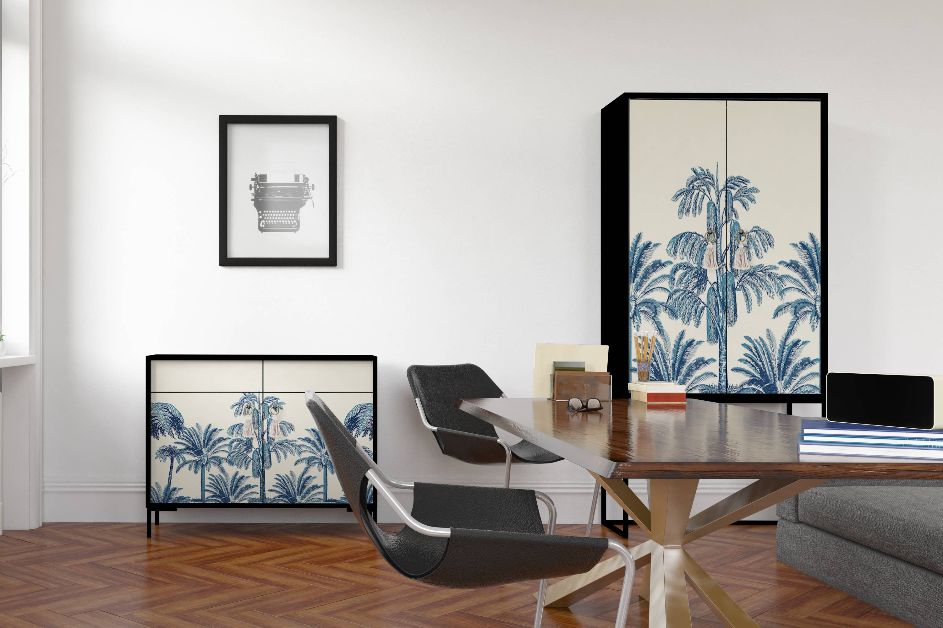 Really Nice Things - Vente Armoire - Buffet 2 portes MDF imprimé tropical5