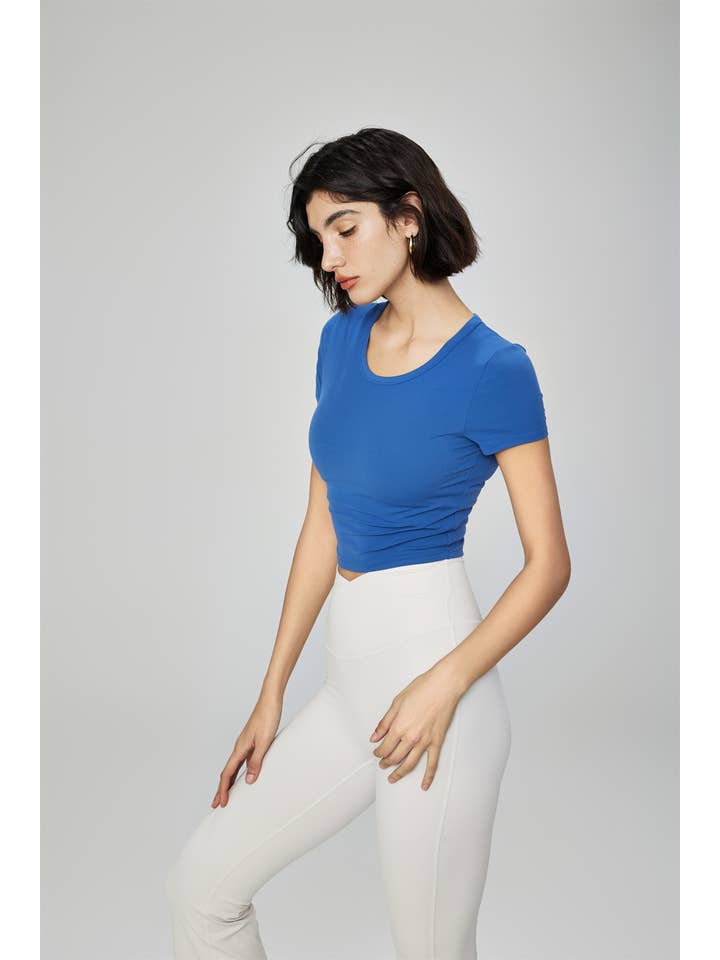 91thelabel - Wholesale Athletic Top - Women's - Stella Lycra® Crew Neck Active Crop Top