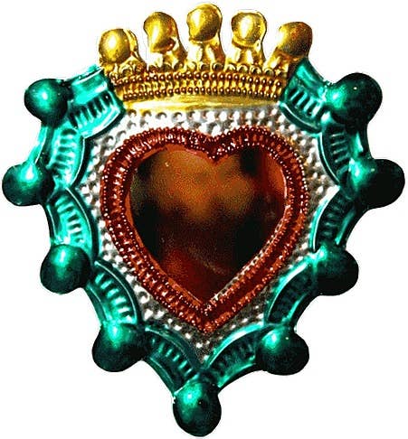 Tienda Esquipulas distribution - Wholesale Wall Accent - Ex-voto heart mirror - 14cm2