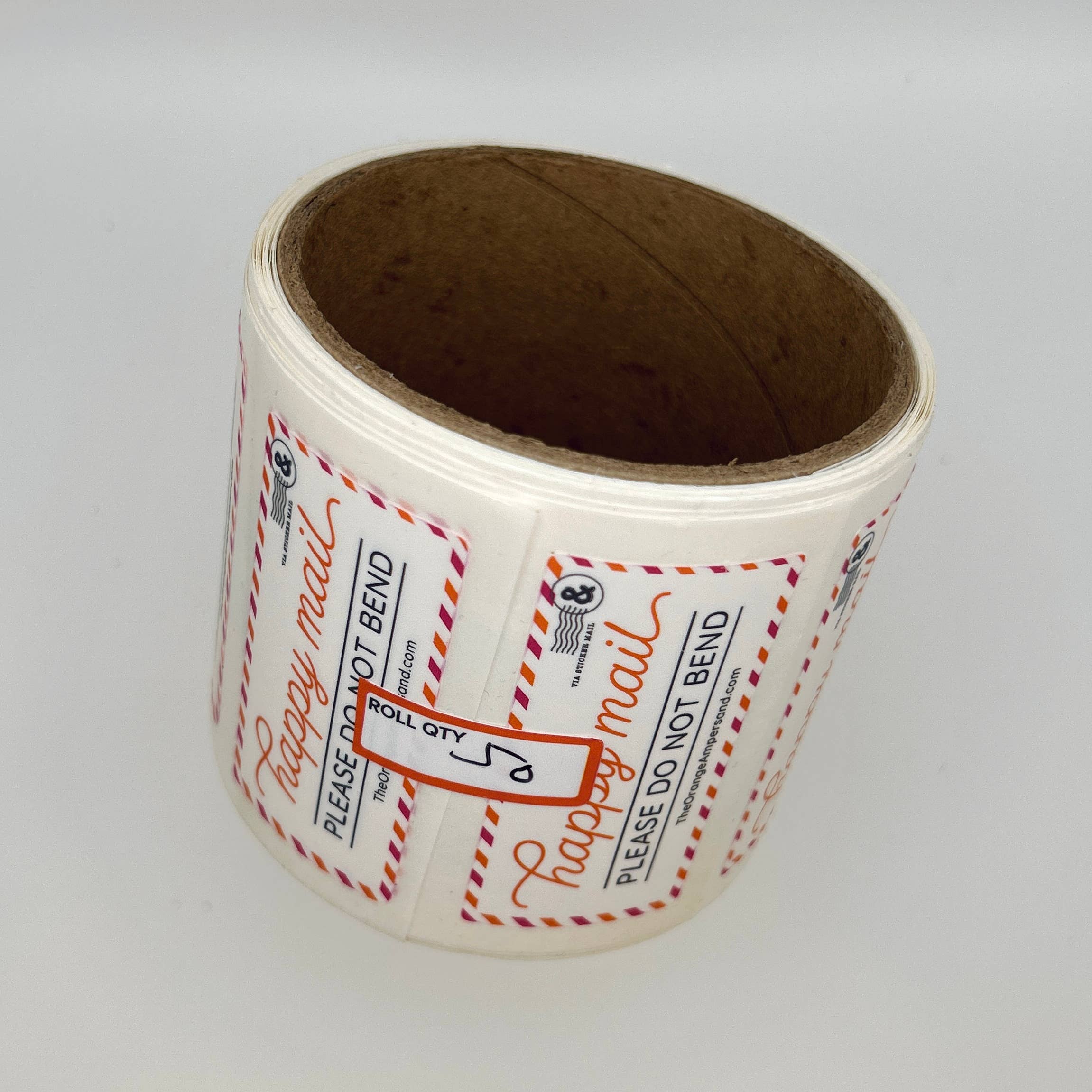 The Orange Ampersand - Wholesale Sticker - Happy Mail Envelope Roll Labels (Add Your website!)3