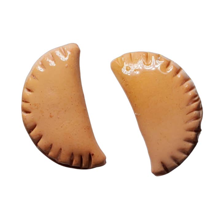 Pierogi Shaped Earrings - Stud for wholesale by Pierogi Gifts