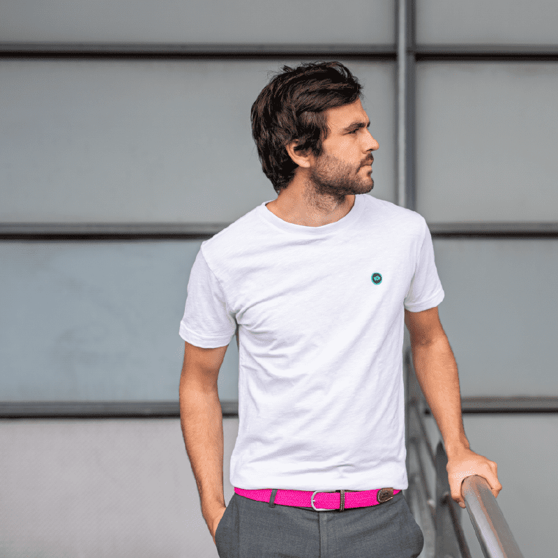 BILLYBELT - Vendita all'ingrosso Cintura - Unisex - Cintura intrecciata elastica rosa fucsia2