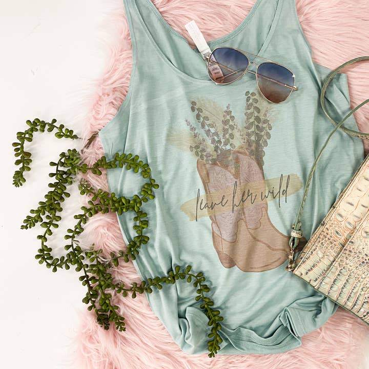 Leave her wild tank for wholesale by RR Tees Wholesale