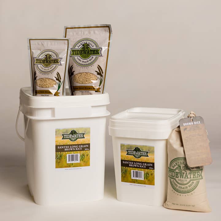 Tidewater Grain Company - Wholesale Rice - Santee Gold Long Grain Heirloom Rice - 2lb Retail Packaging2