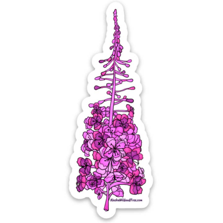 Flowers - Pegatina Fireweed para venta al por mayor de Alaska Wild & Free