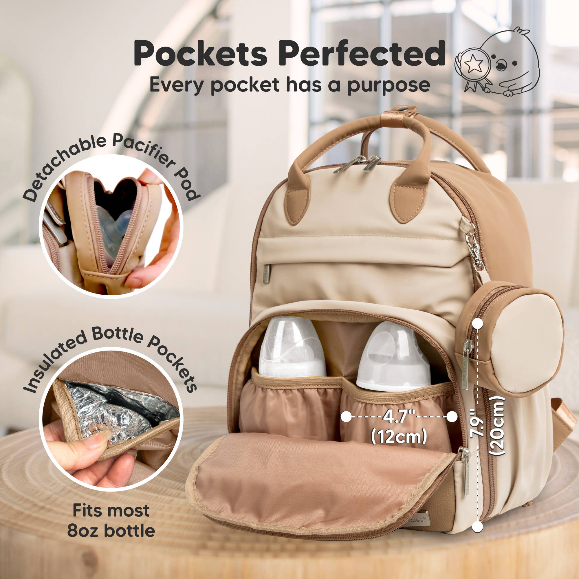 Latte Play Diaper Bag Backpack, Baby Bag with Changing Pad for wholesale on Faire2
