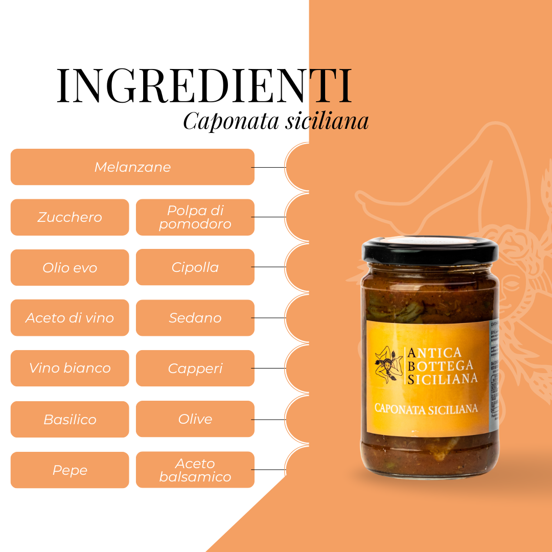 Antica Bottega Siciliana – wholesale Sås – Siciliansk aubergine- och kapriscaponata2