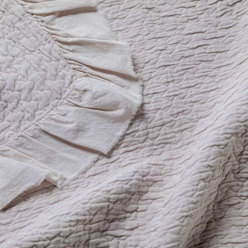 UNOCASADESIGN - Wholesale Deken - Vigo Stonewashed katoenen sprei met ruches18