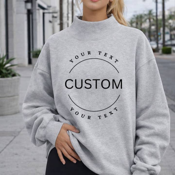 Sudadera suelta con cuello alto/mock personalizado para venta al por mayor de One Nine