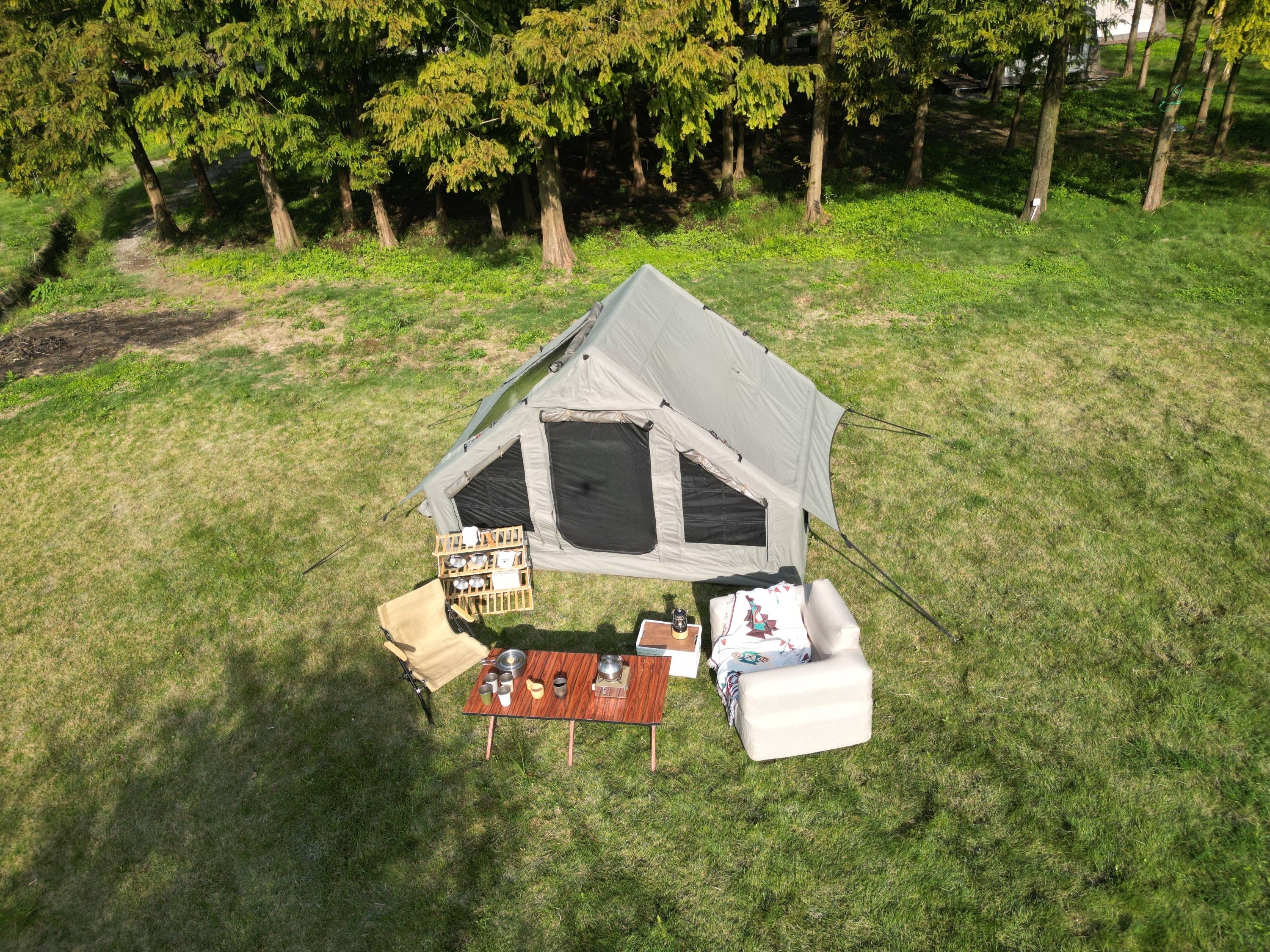 39F Inc. - Wholesale Tent - Inflatable 4–6 Person Camping Tent with Stove Jack Green21