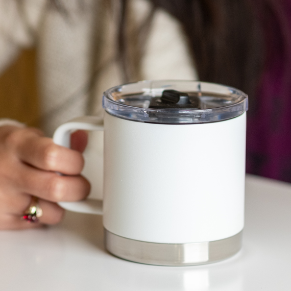 LAMOSE - Wholesale Insulated Mug/Tumbler - Business Logo Custom Engraved Insulated Coffee Mug with Lid 11