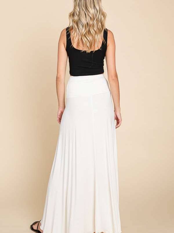 Culture Code - Wholesale Skirt - Women's - CBA1774 - HIGH & LOW PEEKABOO MAXI SKIRT