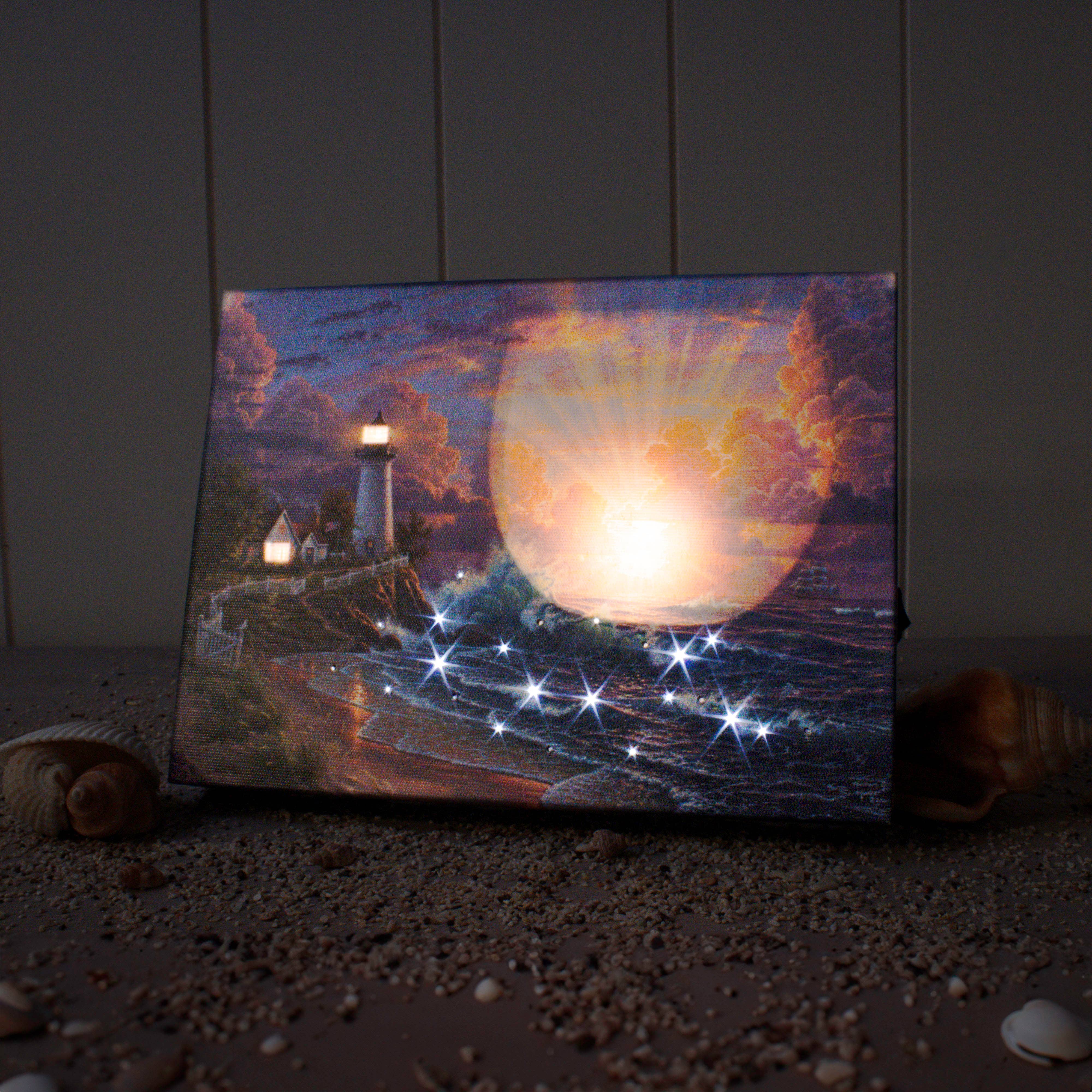 Glow Decor - Wholesale Decorative Tabletop Object - Light of Hope 8x6 Lighted Tabletop Canvas1