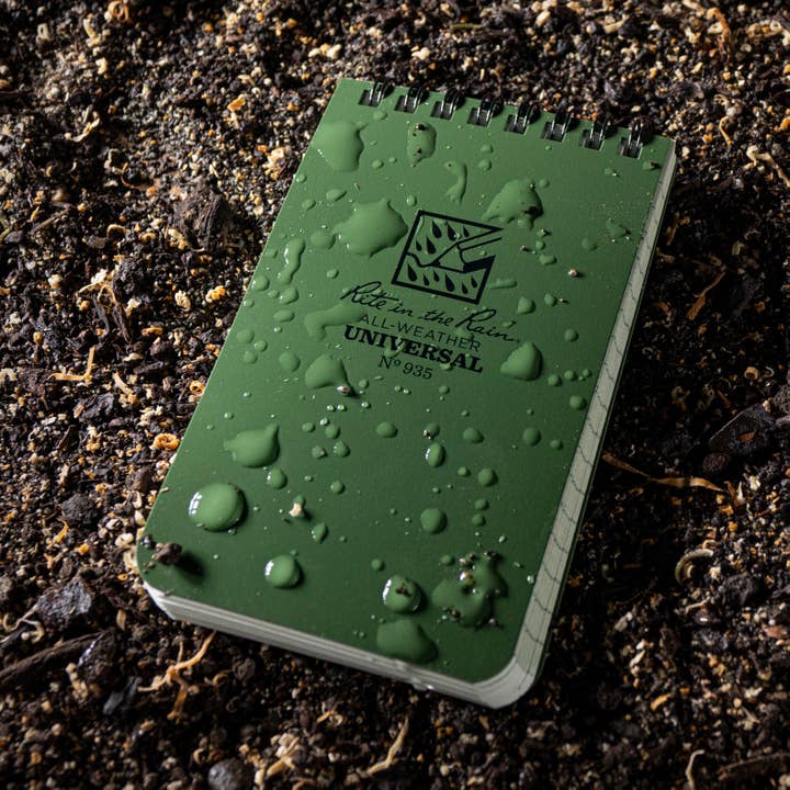 Rite in the Rain - Wholesale Notebook - Rite in the Rain 3" x 5" Top Spiral Notebook, Green1