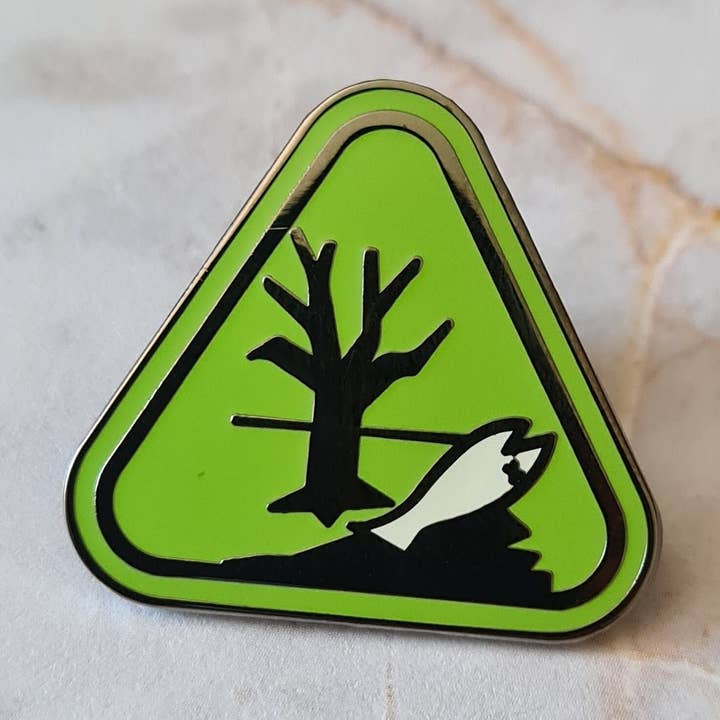 Enviromental Hazard Symbol Enamel Pin, Science, Chemistry for wholesale by Pincodes