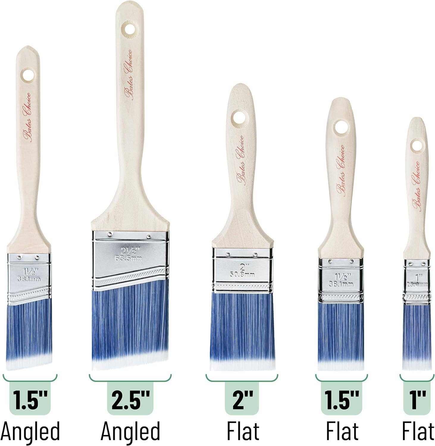 Bates Choice – Engroshandel Maling/vokspensel – Bates- Malerpensler, 5-pak1