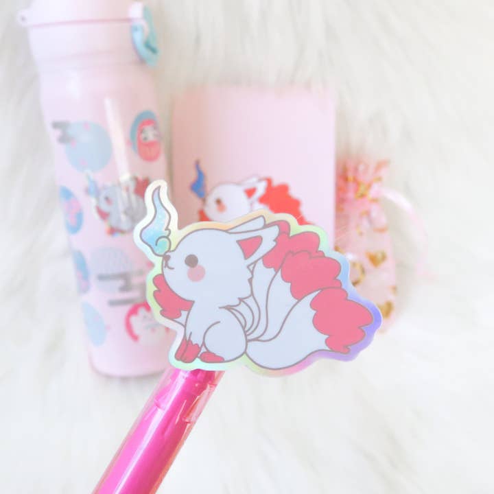 Kyubi no Kitsune Holo Vinyl Sticker for wholesale by tokyo shojo
