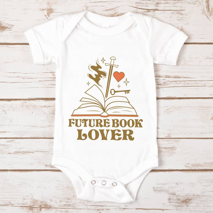 Future Book Lover Baby Bodysuit for wholesale by Itsy Bitsy Bella Co