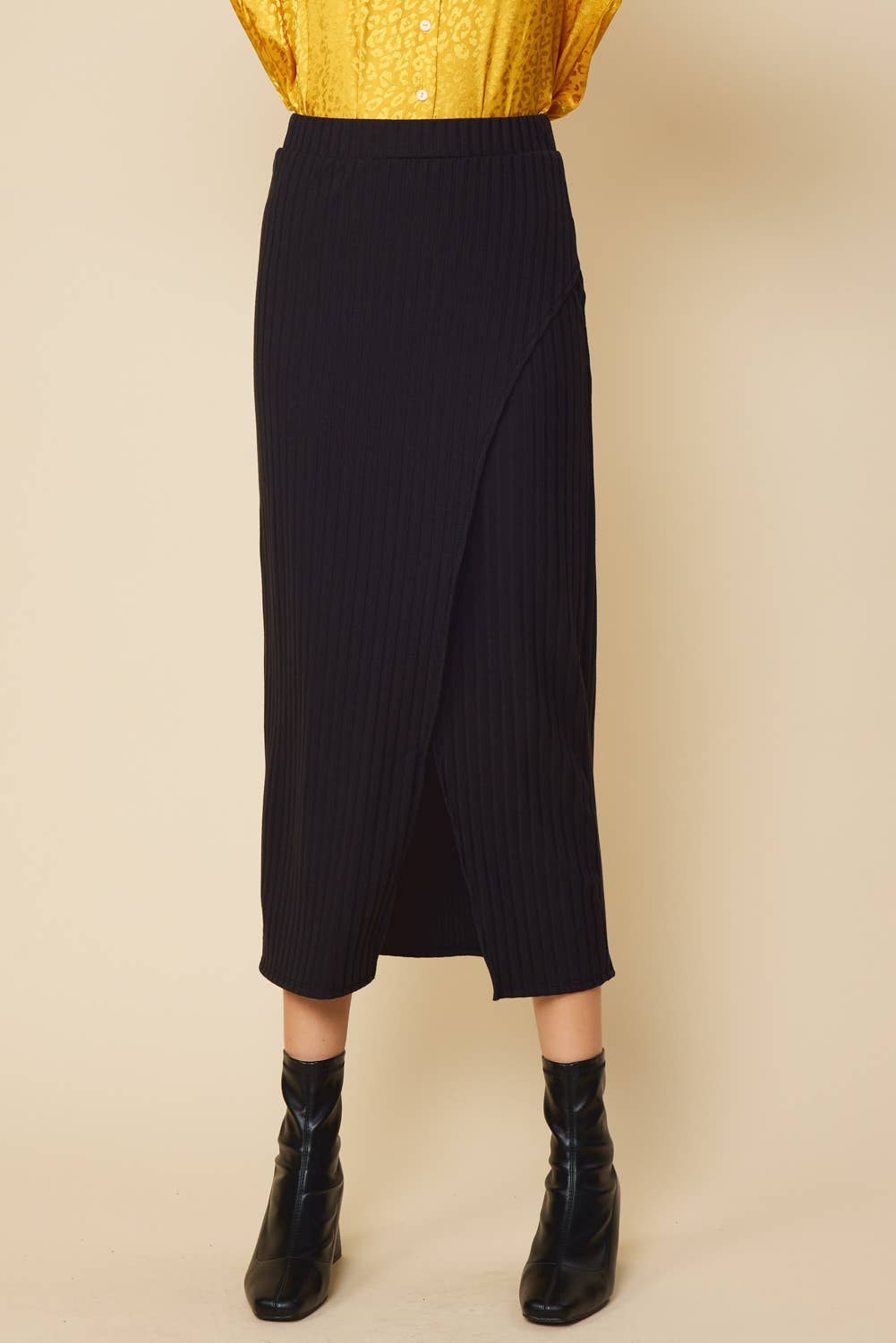 FSL Apparel - Wholesale Skirt - Women's - SS8032 - RIBBED WARP MIDI SEXY SKIRT3