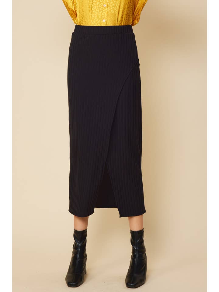FSL Apparel - Wholesale Skirt - Women's - SS8032 - RIBBED WARP MIDI SEXY SKIRT3