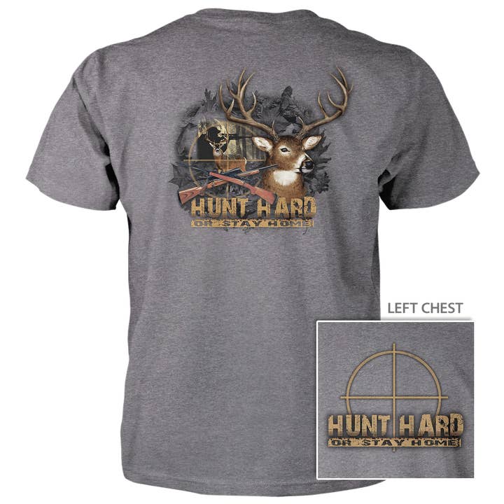 Hunt Hard - 4,5 oz bomulls-T-shirt för wholesale av Old Country Outfitters