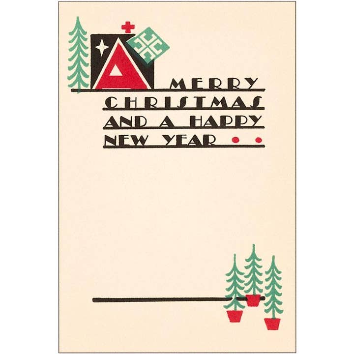 Tarjeta de Felicitación MC-136 Una Feliz Navidad y un Próspero Año Nuevo, para venta al por mayor de Found Image Press