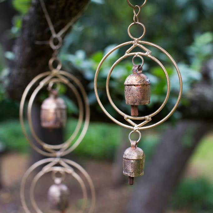 Matr Boomie Fair Trade - Wholesale Wind Chime - Ushas Dawn Short Rustic Bell Wind Chime - Handmade