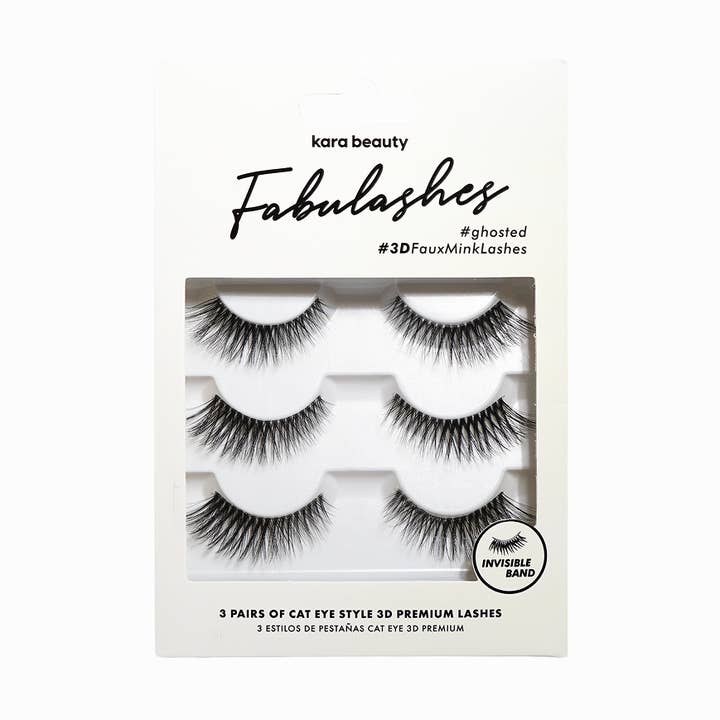 IBLK301 GHOSTED Invisible Band 3-pack Fabulashes 3D-nepwimpers voor wholesale door Kara Beauty