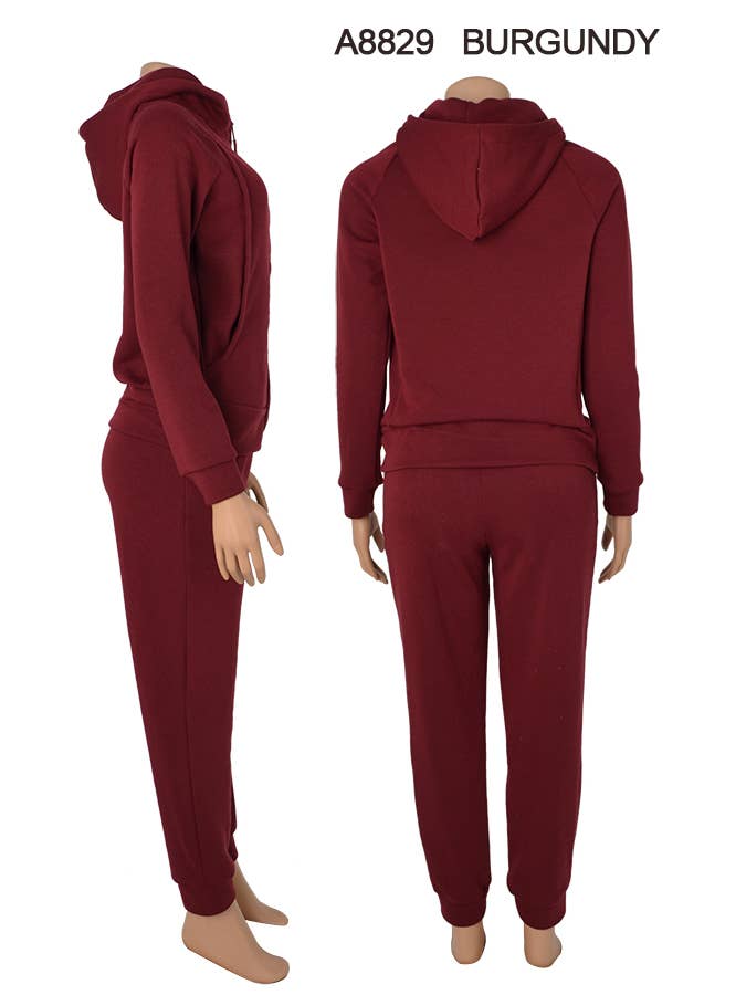 SSImport - Wholesale Lounge Set - Women's - A8829 2PCS/SET HOODIE JACKET AND PANTS MIX SIZES 12SET 3