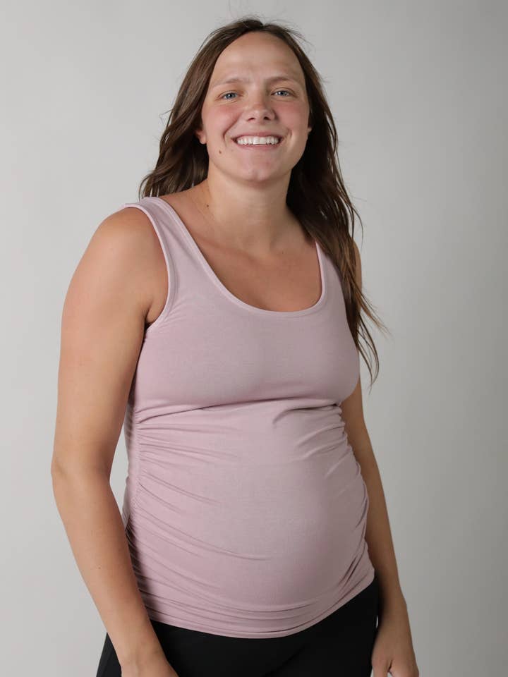 FRANKIE || SCOOP NECK MATERNITY TANK || KEEPSAKE LILAC for wholesale by RASKANA