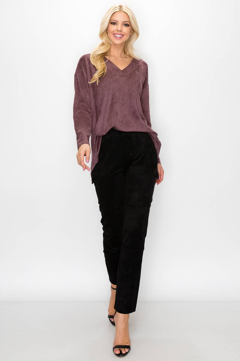 Joh Apparel - Wholesale Pants - Women's - Amber Stretch Suede Cargo Pant0