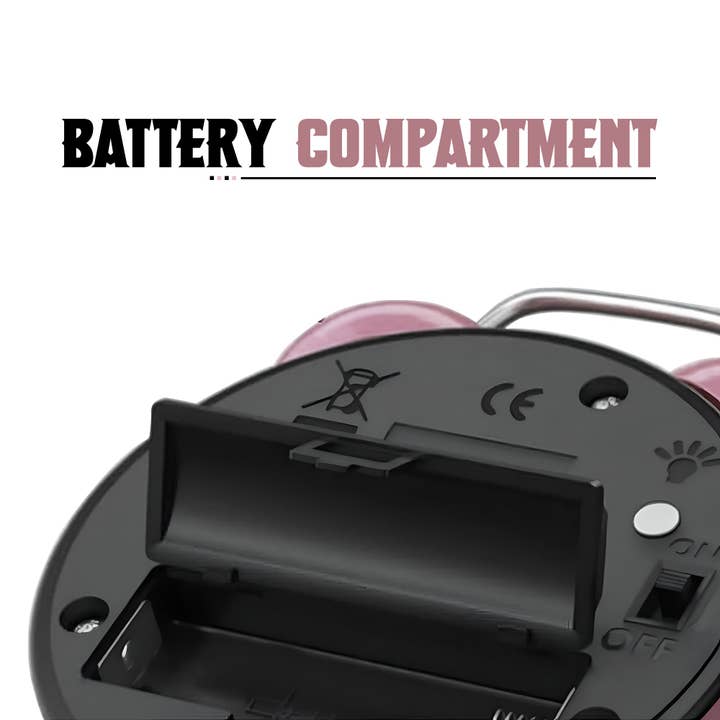 Ledsone – Großhandel Wecker – Runde Form Retro Zwillingsglocken Laute Nachttisch Wecker~522122