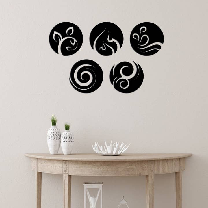 Five Elements Wandschilder aus Metall für den Großhandel von benjashop