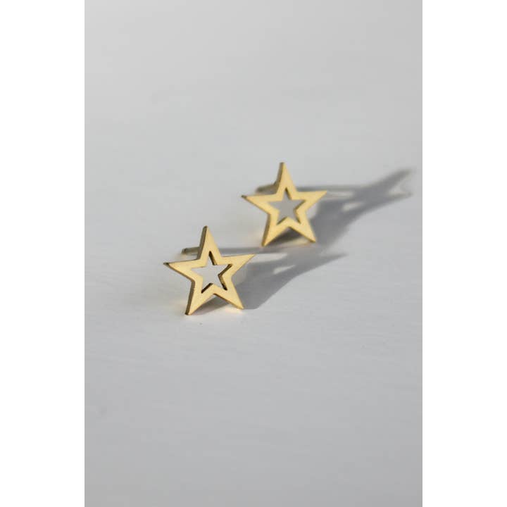 Crowned Free - Wholesale Stud/Post Earrings - Shining Bright Earrings - Gold - Made by Survivors1