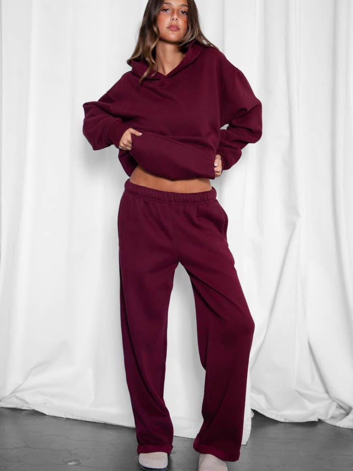 TICTOC - Wholesale Lounge Sweatpants/jogging bottoms – Women's - LANI Cloud Fleece Wide Leg Sweatpants Stretch Waist & Pocket14