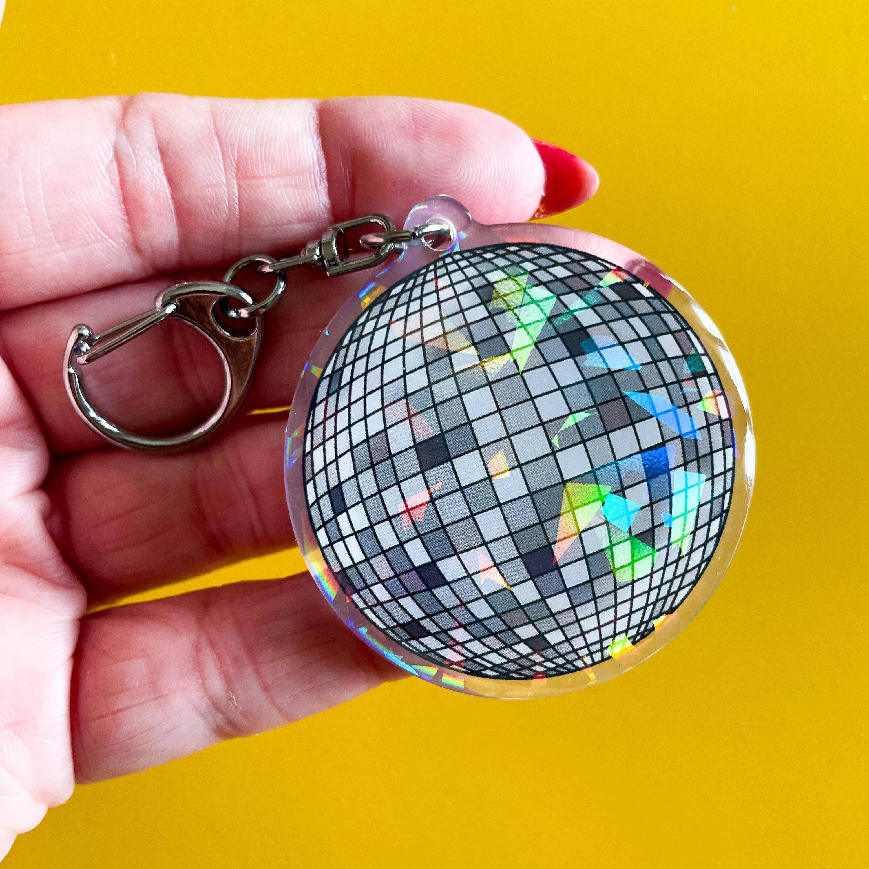 Stark + Stanley - Wholesale Keychain - Unisex - Disco Ball Holographic Keychain1