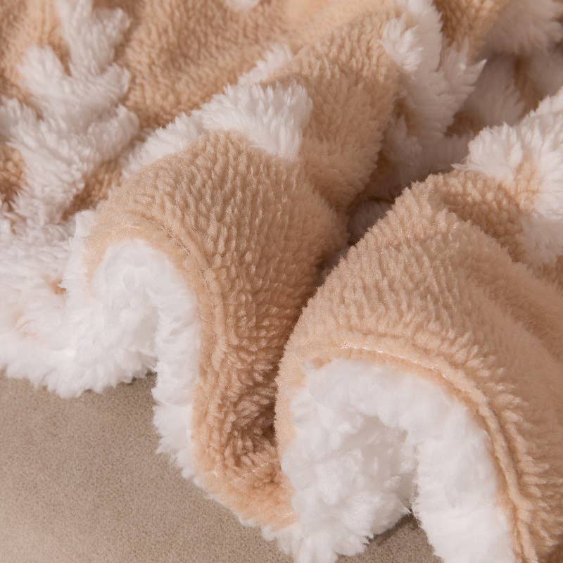 HIDDENBRAND - Wholesale Throw Blanket - Christmas snowflake fluffy fleece cozy sofa throw blanket2