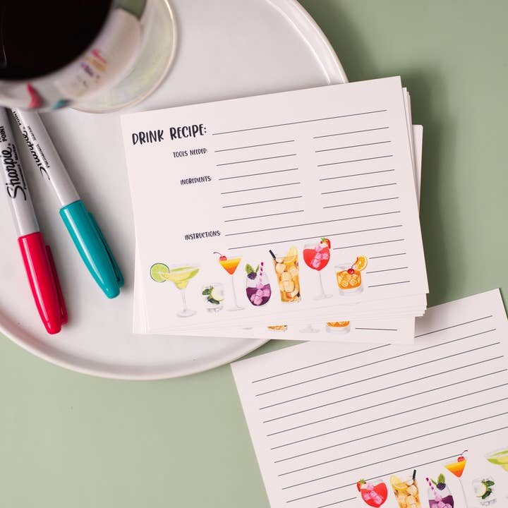 Jaybee Design – Großhandel Rezeptkarten – Rezeptkarten für Getränke, 8 Stück2