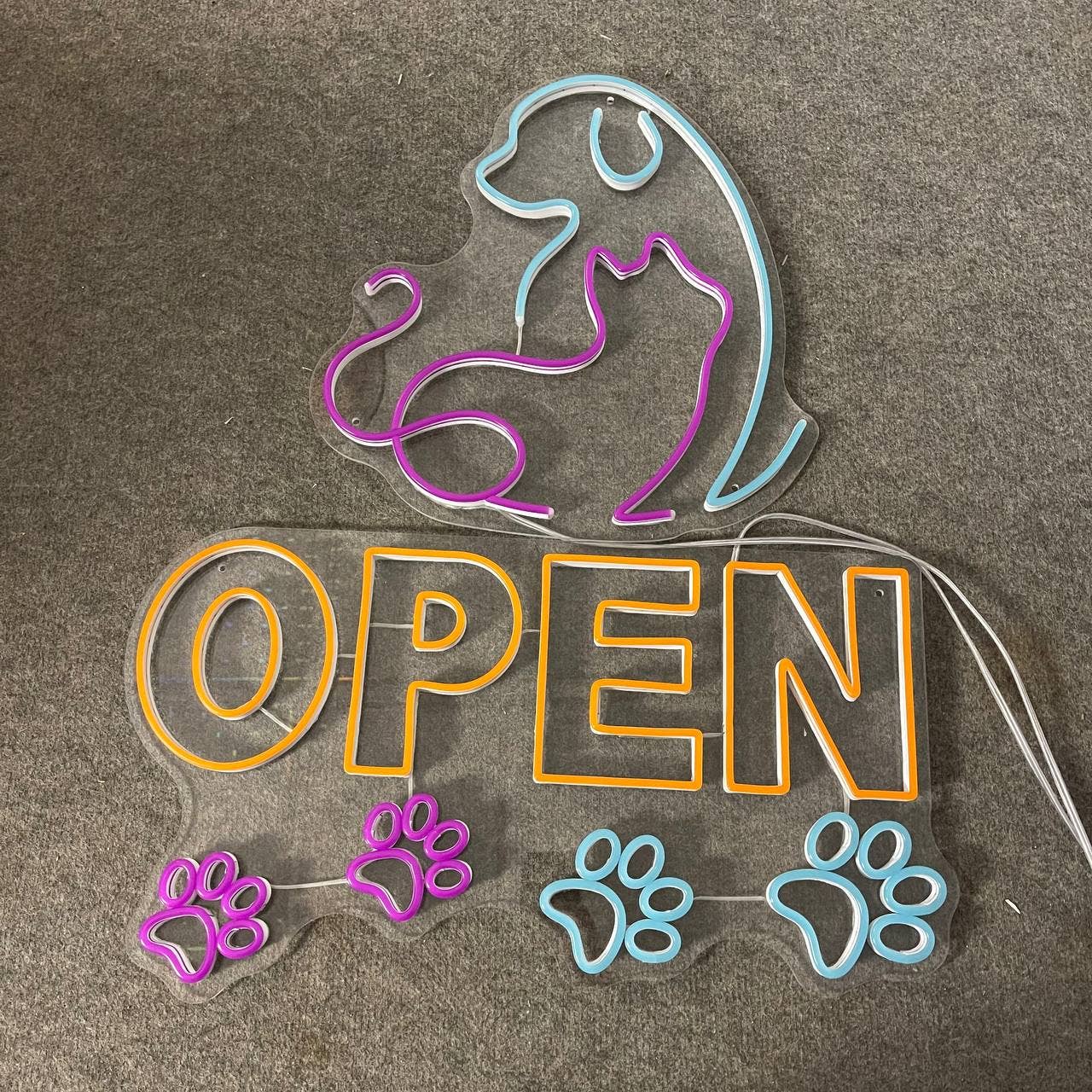 Glow Neon - Wholesale Neon Sign - Open Pet Shop Neon Signs, Welcome Sign for Pet Salon Vet3