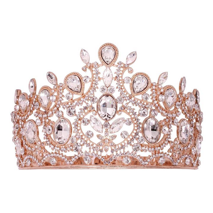 Baroque Rhinestone Pageant Adjustable Tiara for wholesale by Diacly