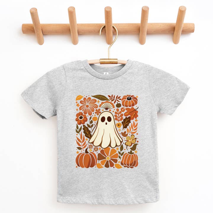 Geister-Blumencollage - Jugend Kurzarm-Grafik-T-Shirt und Kleinkind Kurzarm-Grafik-T-Shirt für den Großhandel von The Juniper Shop Wholesale