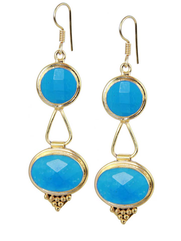 Edelsteen lantaarn oorbel voor wholesale door SAACHI