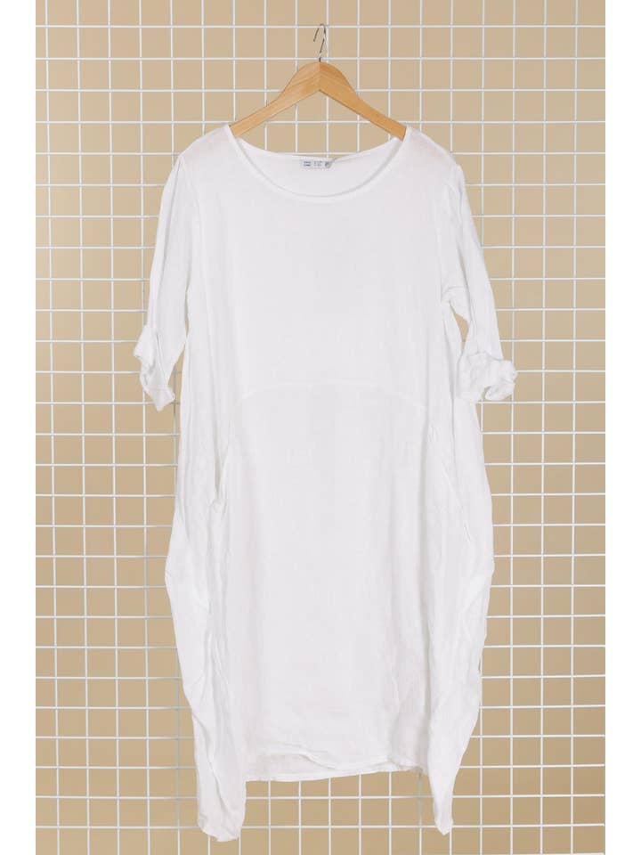 la maison des fibres naturelles - Wholesale Dress - Women's - dress 625344 80% linen 20% cotton made in Italy
