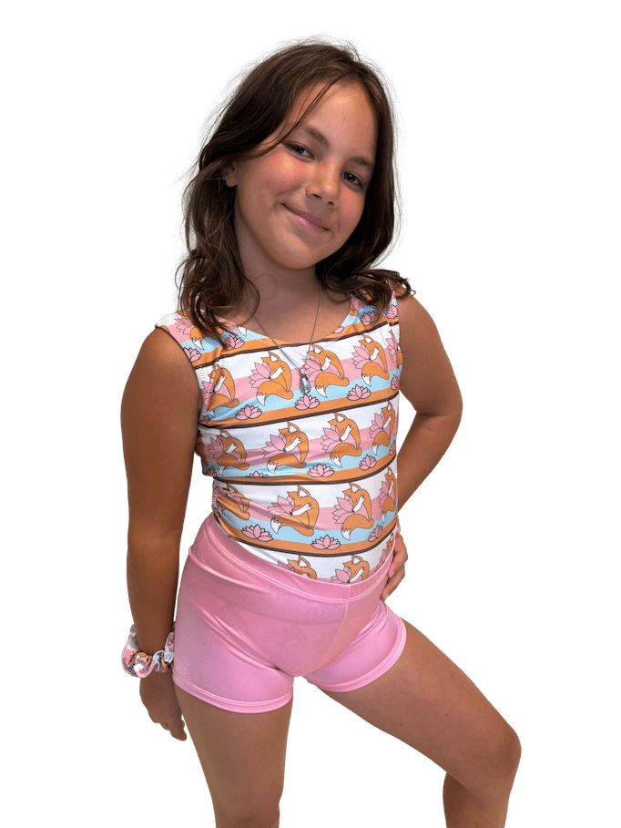 Foxy's Leotards - Wholesale Athletic Shorts - Women's - Valentine's Pink Lycra Performance Shorts1