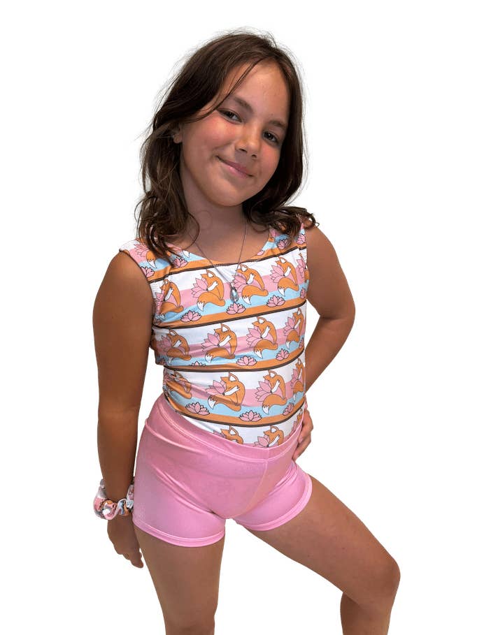 Foxy's Leotards - Wholesale Athletic Shorts - Women's - Valentine's Pink Lycra Performance Shorts1