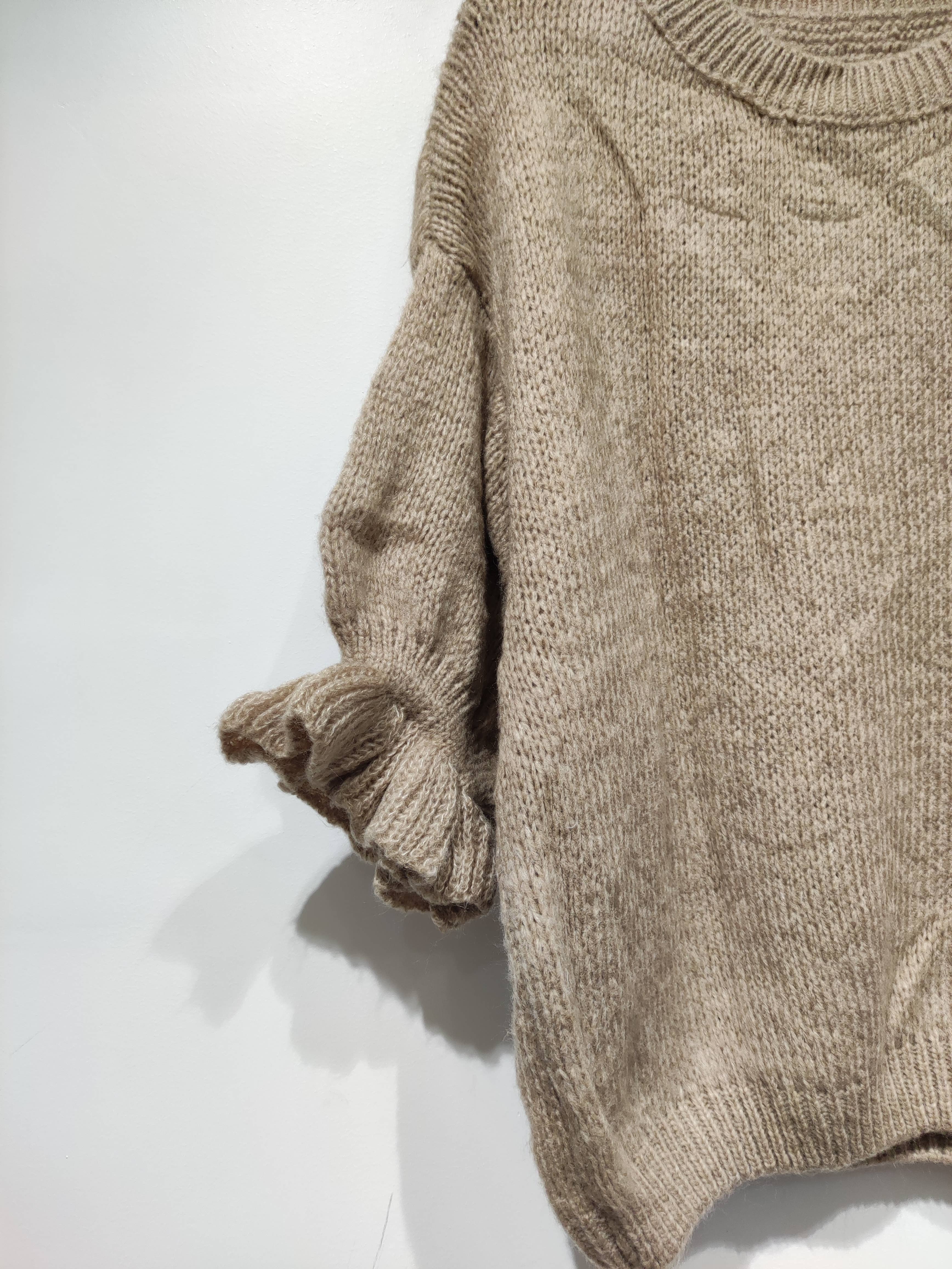 Pomelo paris - Wholesale Knit Sweater - Women's - ROMA Ruffled Sleeve Sweater - AH267