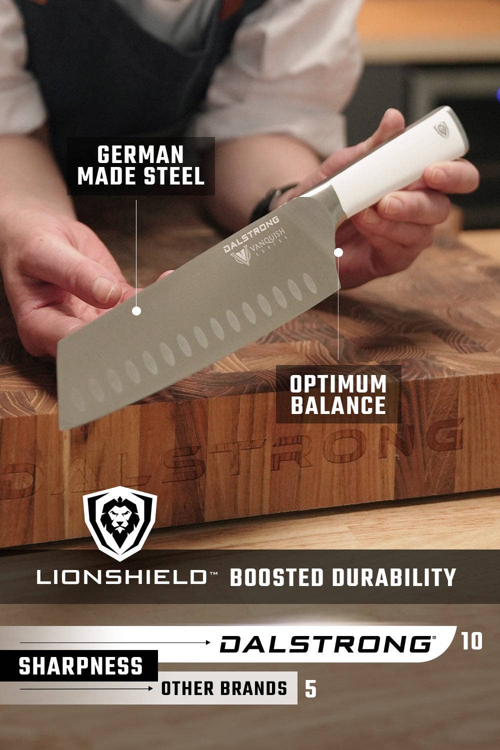 Dalstrong - Wholesale Knife Set - 8-Piece Knife Block Set | White Handle | Vanquish Series | NSF Certified | Dalstrong ©5