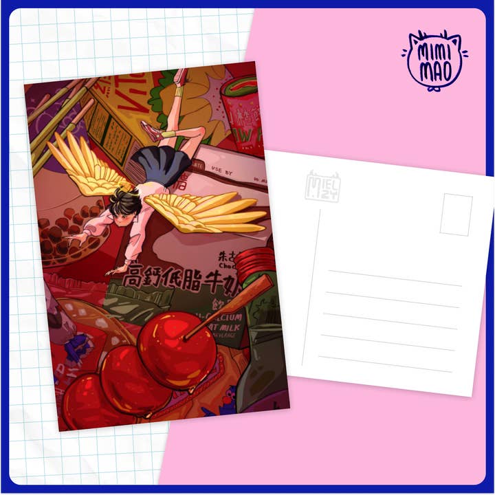 Postcard Asian Snack Nostalgia for wholesale by mimimao