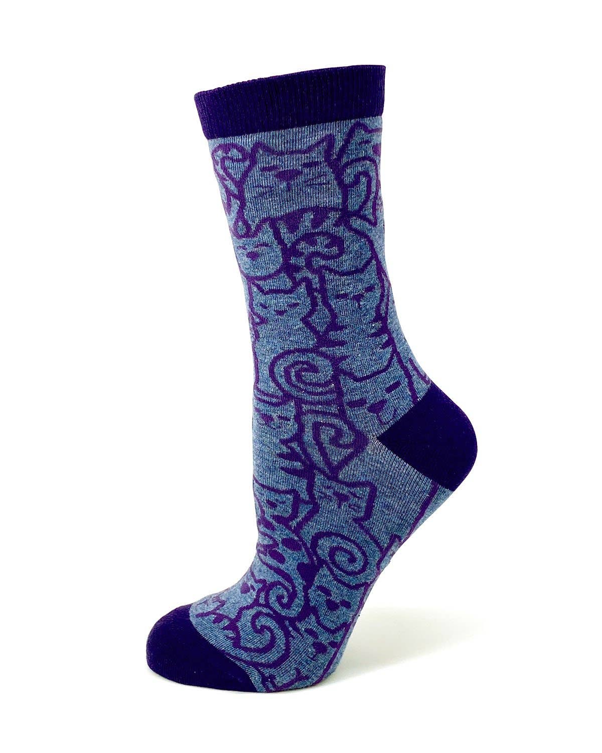 Fabdaz - Wholesale Socks - Women's - Cats Cats Cats Ladies' Crew Socks1